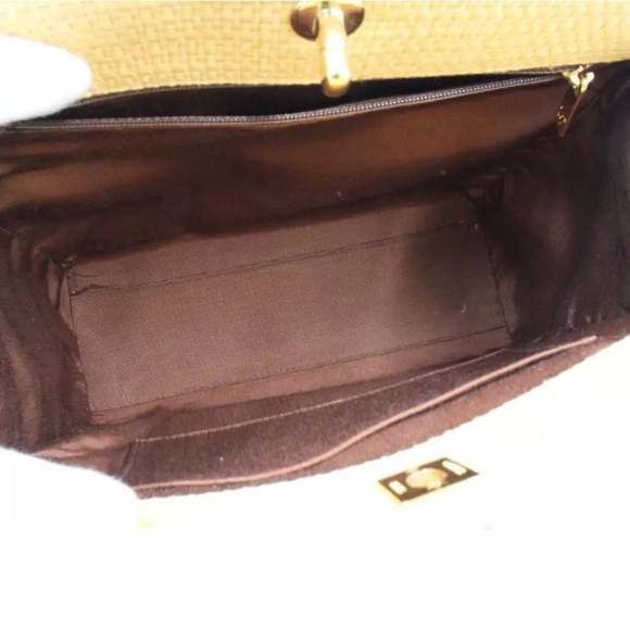 CHANEL bag coco mark tweed Chain wicker shoulder Classic Ltd Ed CC Tote straw - Picture 3 of 16